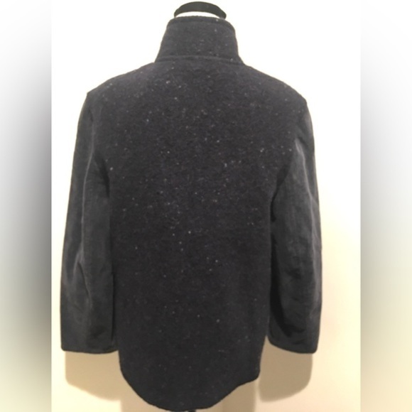 GIESSWEIN Navy Blue Boiled Wool Jacket w/Corduroy Sleeves Women's Sz EU 36 US 6 - Picture 4 of 9